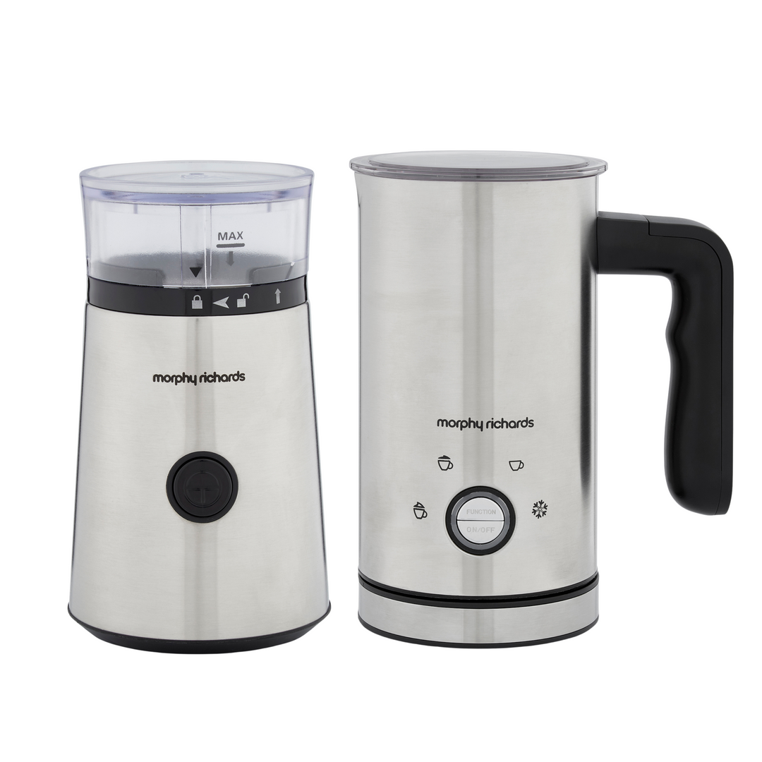 Brew & Blend Coffee Grinder & Milk Frother Set