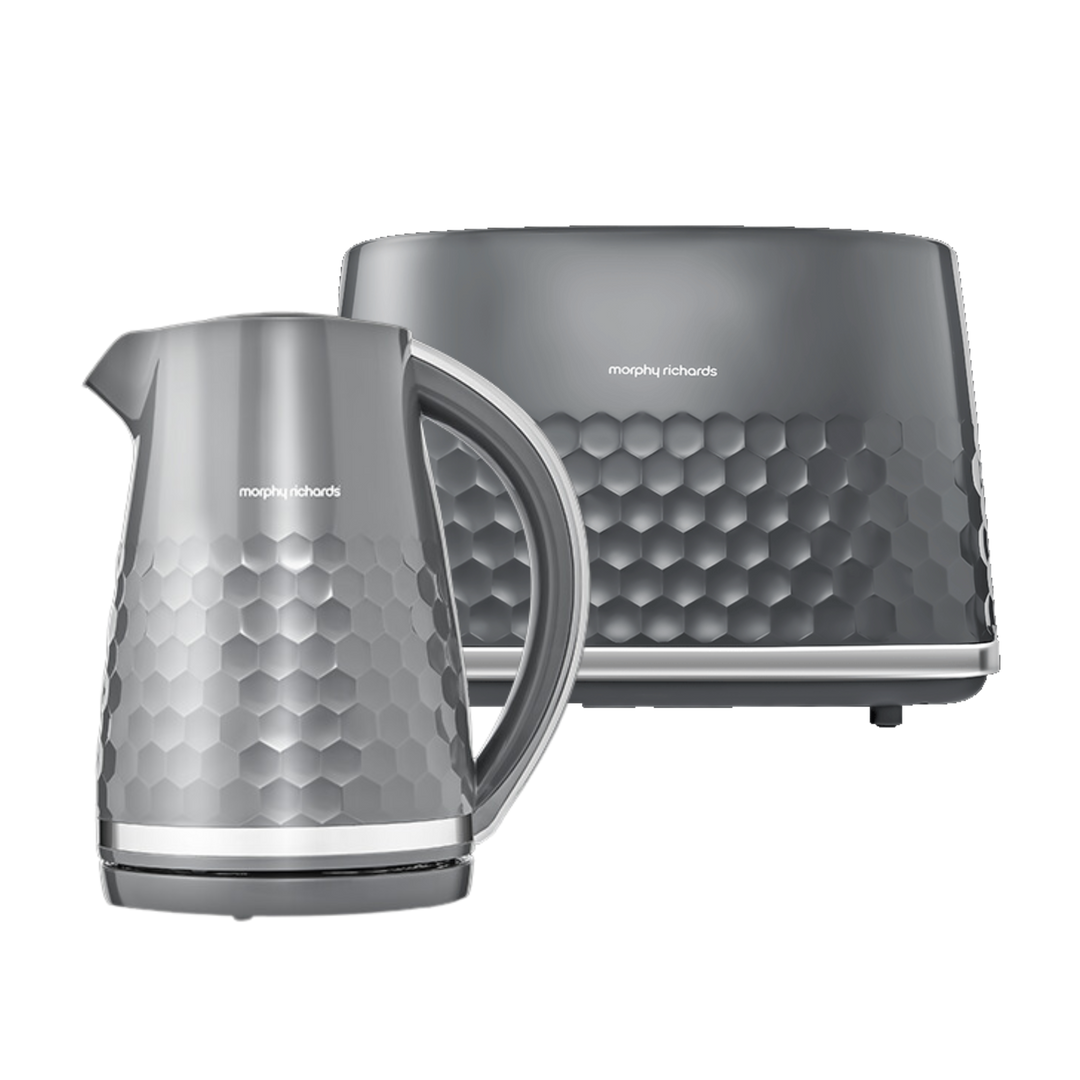 Hive Grey Kettle and Toaster Set