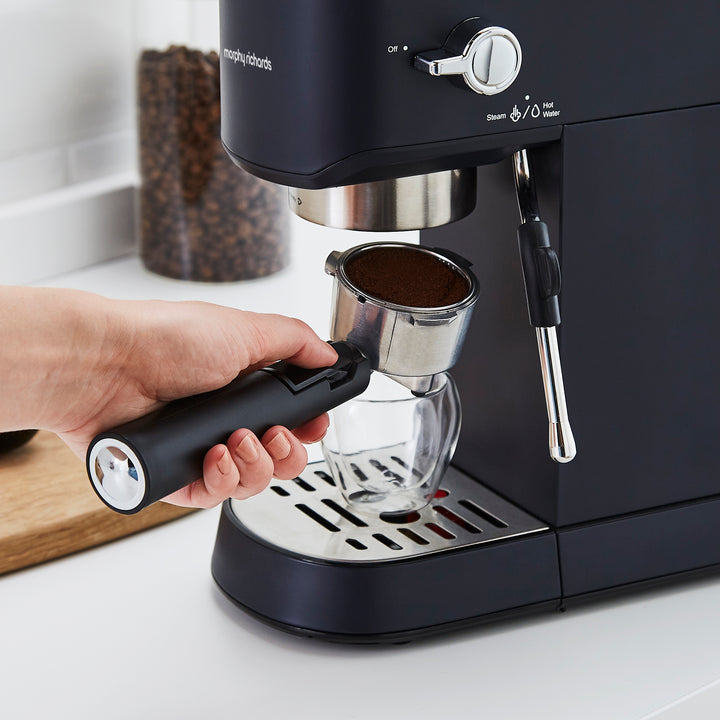 Traditional Compact Pump Espresso Machine - Navy